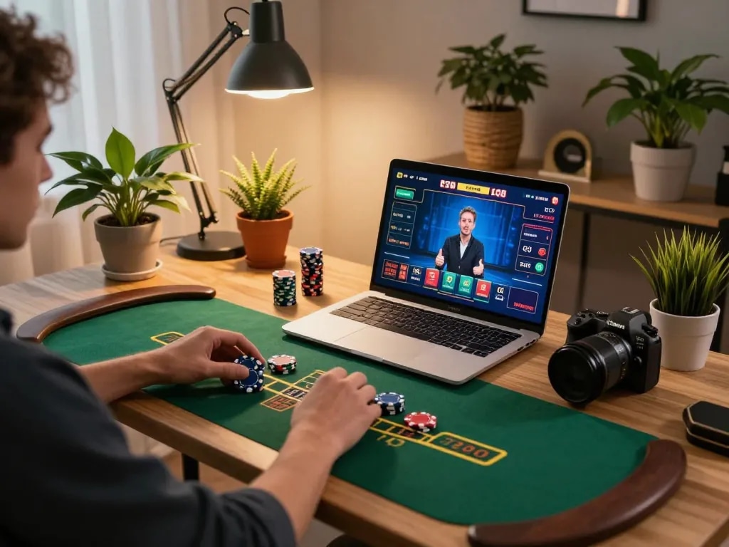 Engaging in a thrilling online blackjack game at home, kkwin offers a modern gaming experience.