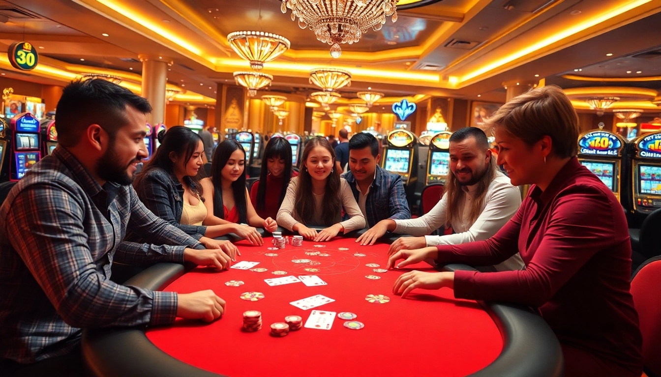 Main attraction xgslot88 di kasino dengan pemain yang menikmati pengalaman bermain kartu.