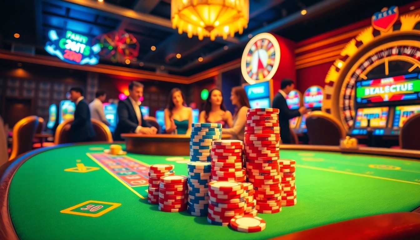 Experience thrilling gameplay with luongson tv at a luxurious gambling table.