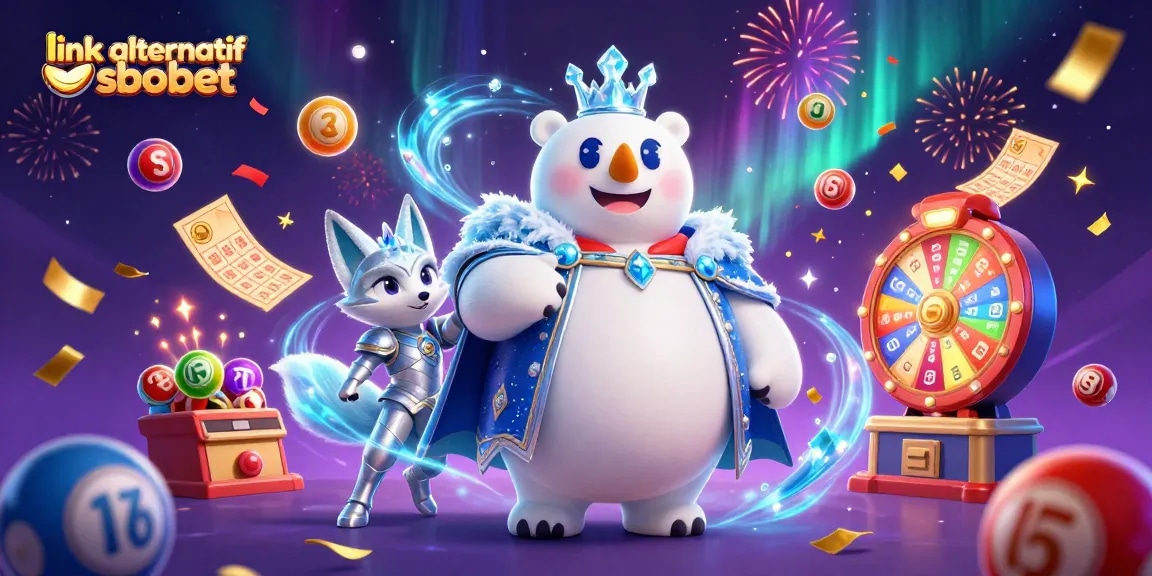 Engage with link alternatif sbobet through a vibrant 3D gaming illustration featuring dynamic casino elements.