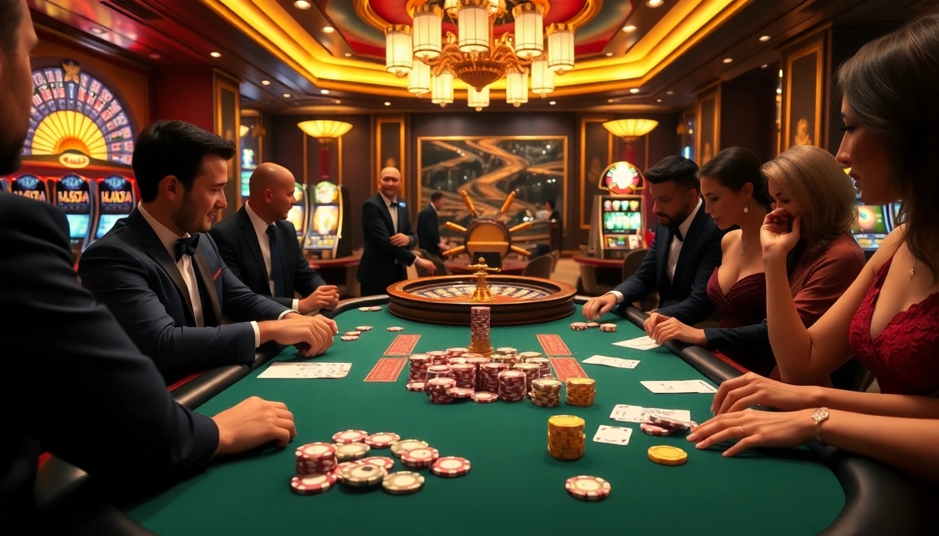 Engage in thrilling games at kk55.group with vibrant casino tables and poker chips.