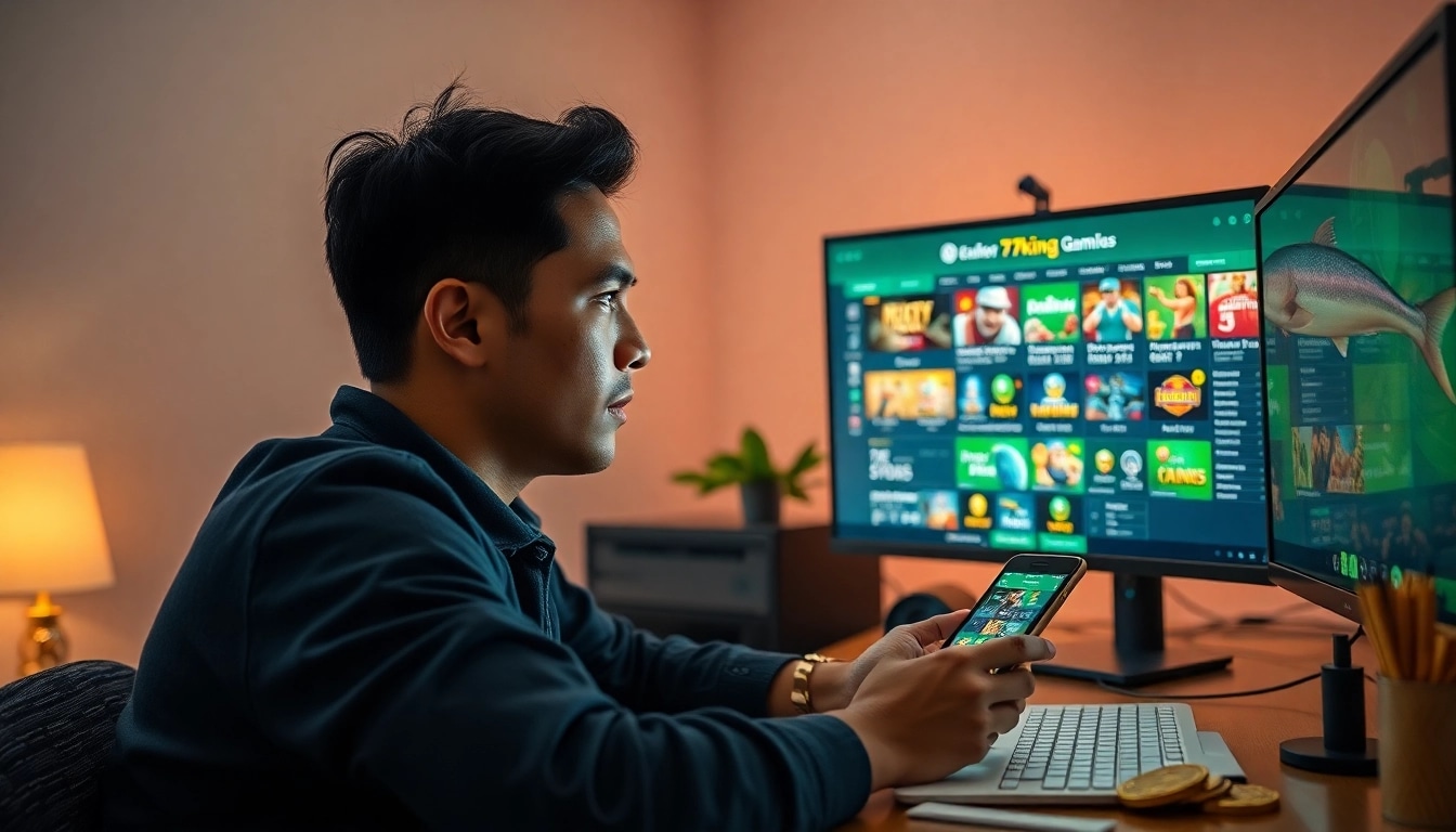Spannendes Online-Gaming-Erlebnis mit einem Nutzer, der die 79king-Plattform verwendet.