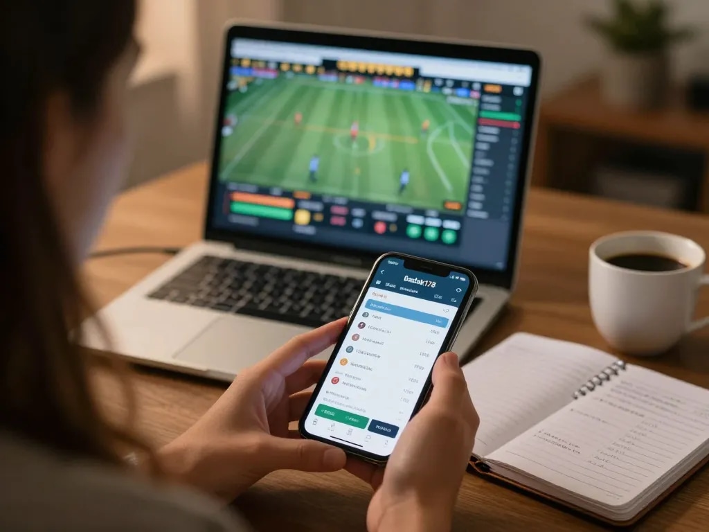 Engaging smartphone view of badak178 sports betting platform highlighting a live game setup.