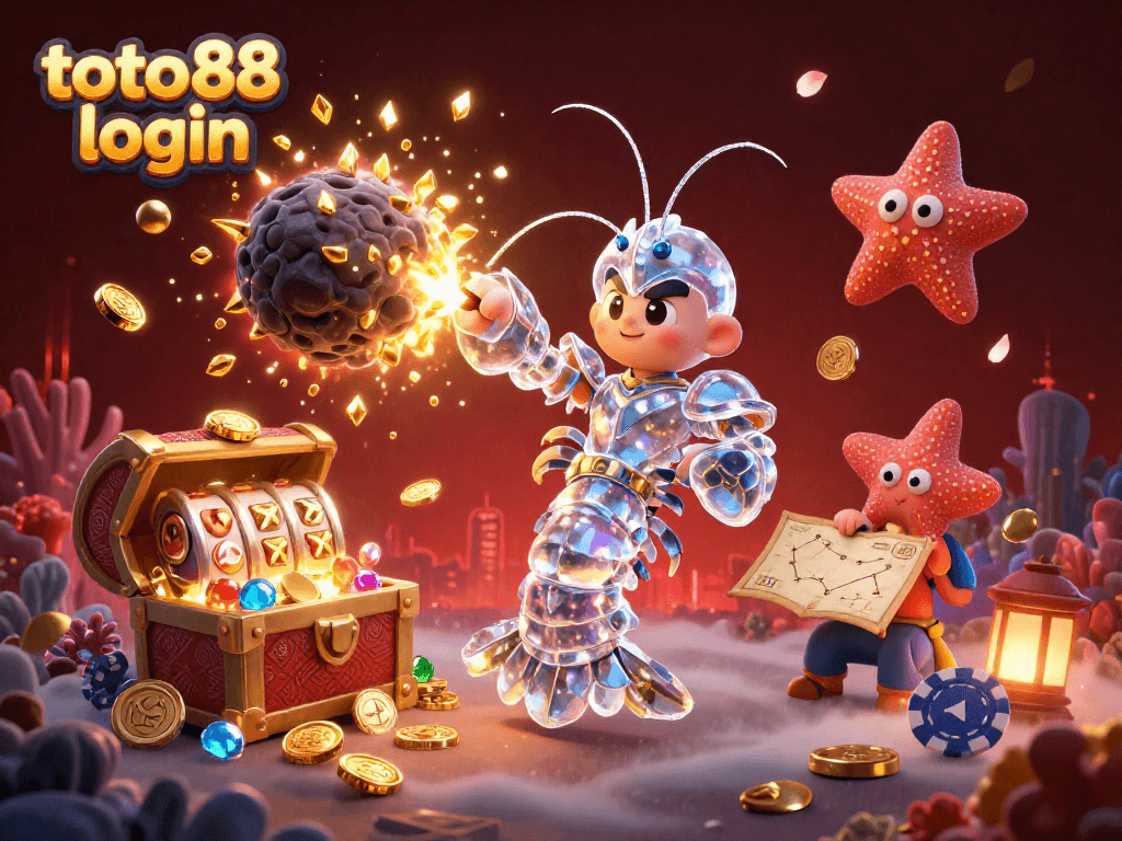 Engage in thrilling gameplay with the vibrant scene of toto 88 login showcasing a galactic samurai hero amidst golden gems and casino elements.