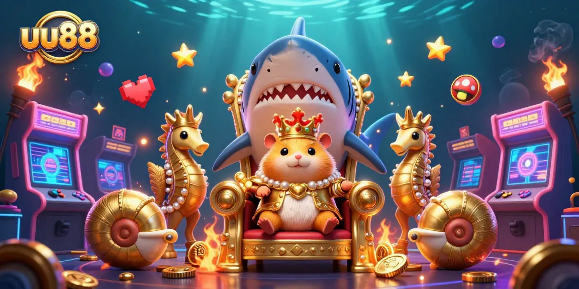Experience thrilling gameplay at uu88, where golden hamster king presides over a colorful casino kingdom.