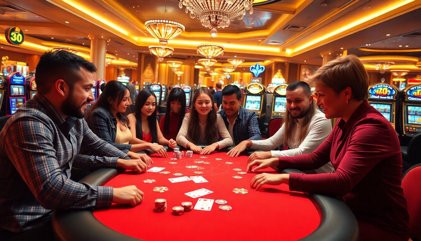 Main attraction xgslot88 di kasino dengan pemain yang menikmati pengalaman bermain kartu.
