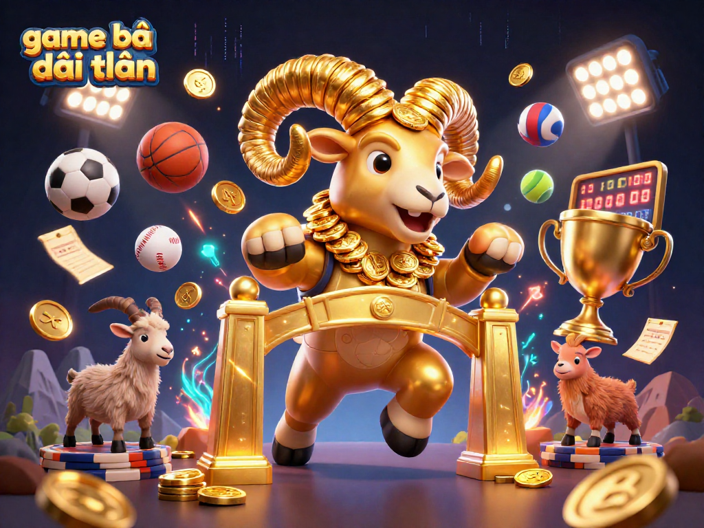 Experience thrilling game bài đổi thưởng action with vibrant sports elements and a dynamic cartoon scene.