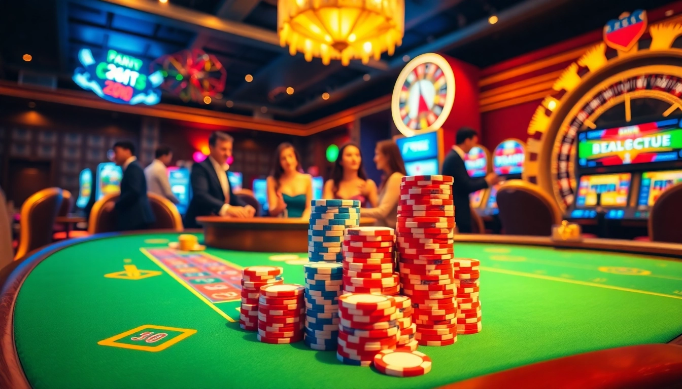 Experience thrilling gameplay with luongson tv at a luxurious gambling table.