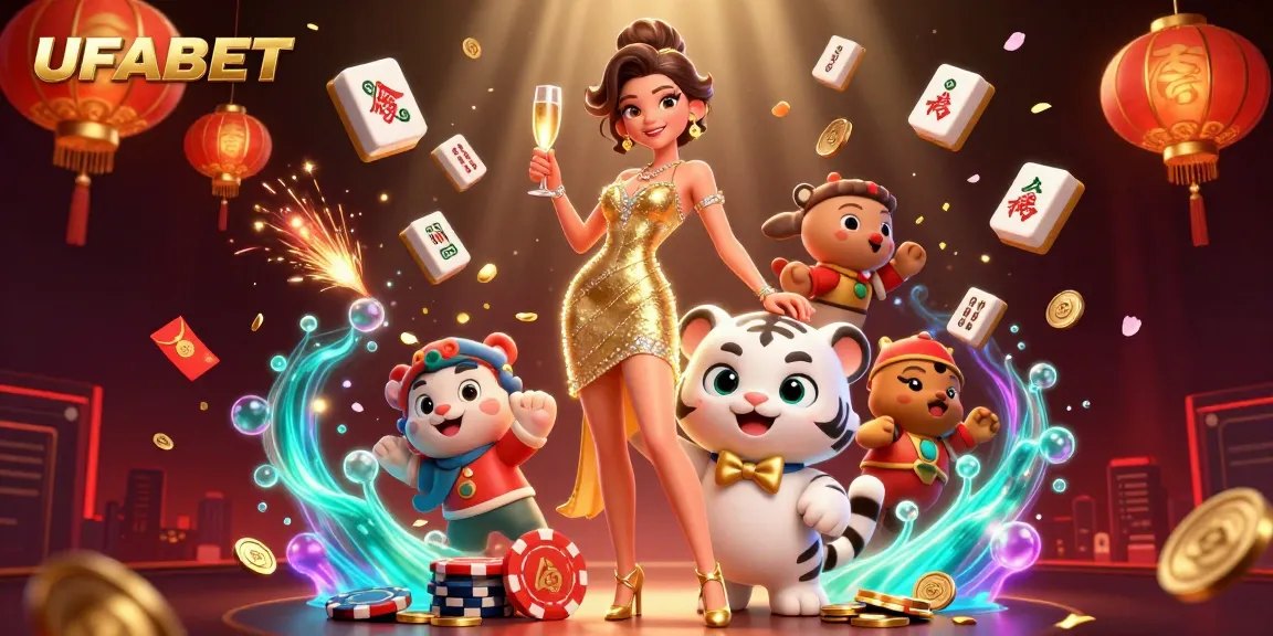 Experience vibrant gameplay with UFABET, showcasing a glamorous casino scene filled with rich gambling elements.