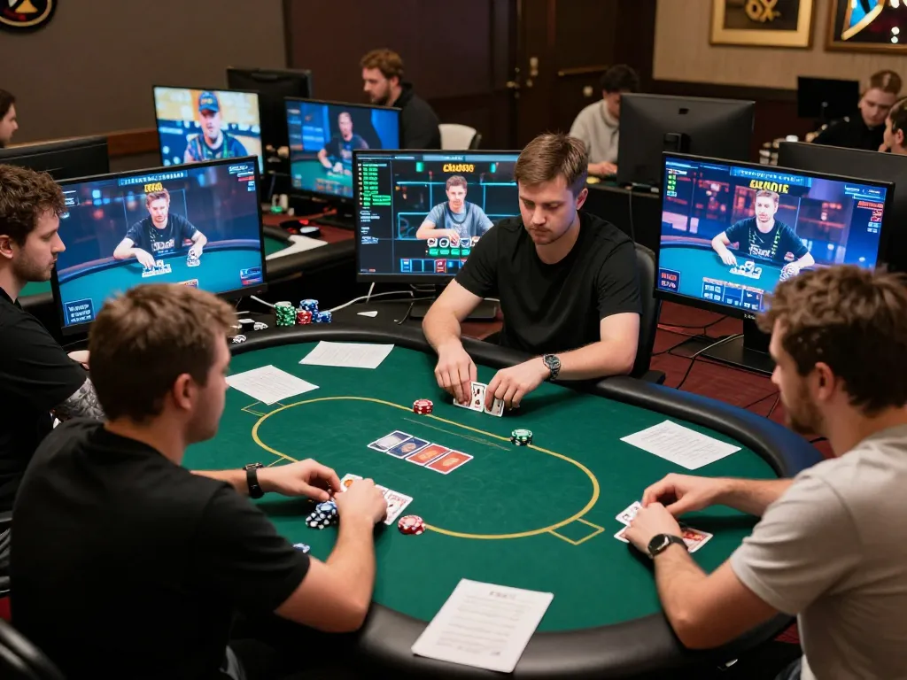 Experienced players engaging in strategic gameplay at dh88 online poker game setup.