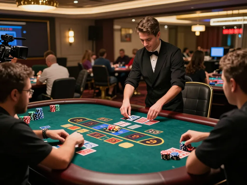 Engaged players at PH365 live casino playing baccarat with professional dealer.