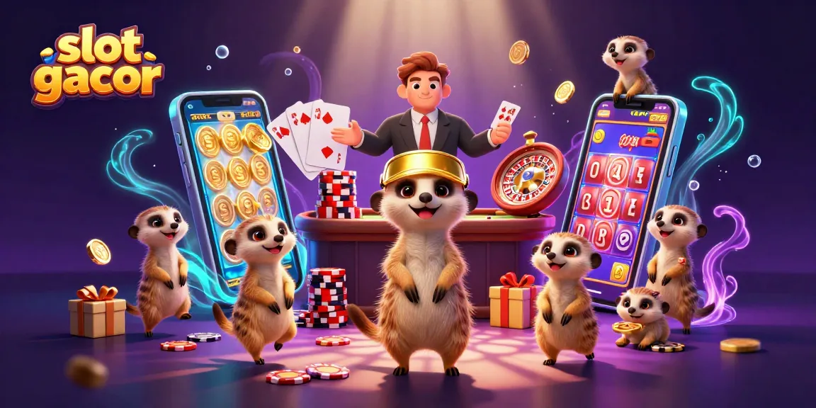 Slot gacor menciptakan keseruan dengan karakter meerkat beraksi di kasino.