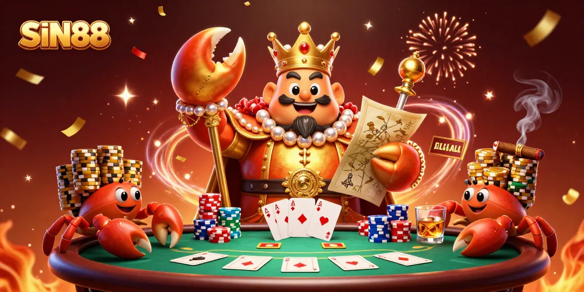 Experience thrilling poker action with SIN88 in an ultra-detailed 3D casino scene.
