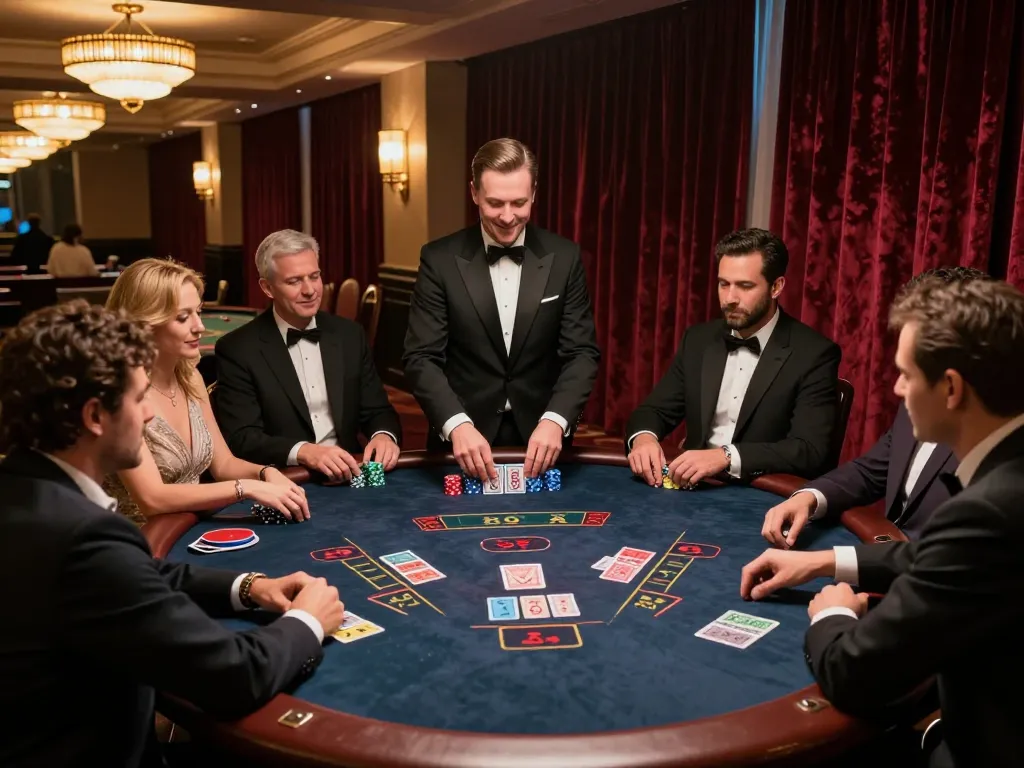 Experience competitive play at KUWIN with a high-stakes blackjack game, showcasing strategy and excitement.
