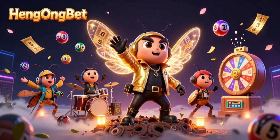 Engage with thrilling lottery gameplay at HengOngBet, showcasing vibrant lottery balls and a dynamic casino atmosphere.