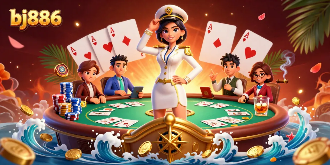Engage with bj886's thrilling poker scene featuring dynamic games and golden coin waves.