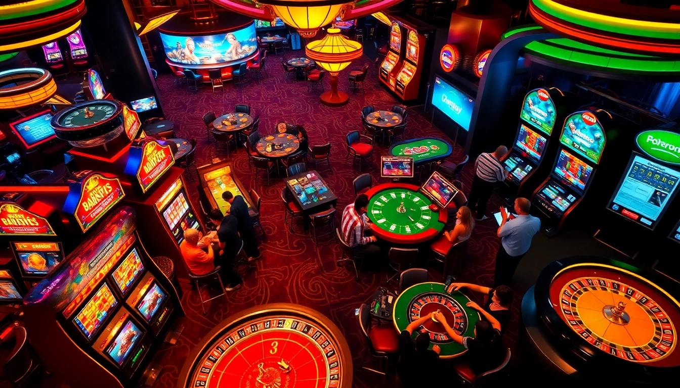 Playing a thrilling porn game while gambling at a vibrant casino.