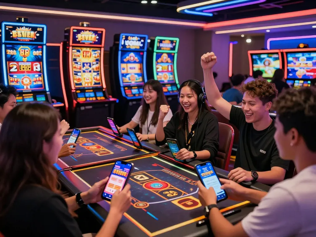 Engaged players enjoying casino games on the SC88 app, capturing the vibrant gambling atmosphere at https://sc88e.com/.