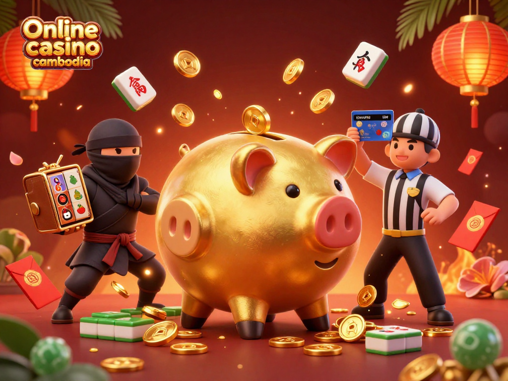 Experience thrilling gameplay with Online casino cambodia as golden coins cascade from a sumo wrestler's stomp.