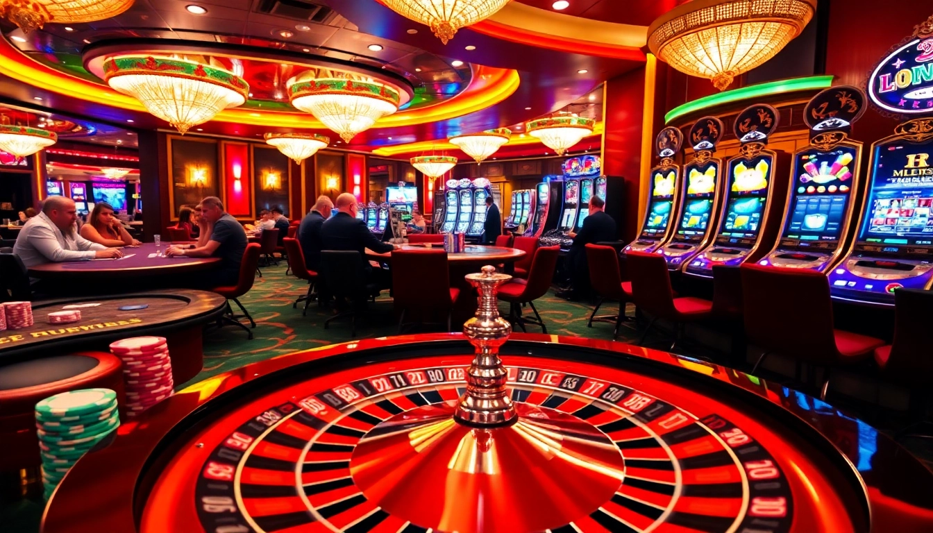 Experience thrilling gameplay at no hu casino with vibrant roulette and poker scenes.