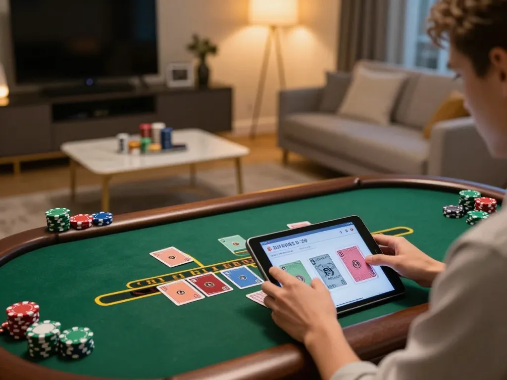 Engaging in live dealer blackjack gameplay at RR88 online casino on a sleek tablet
