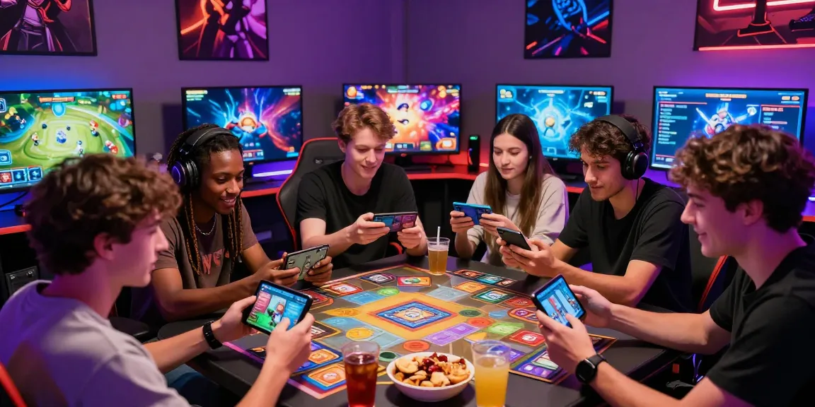 Engaging scene of friends playing at https://gamebaidoithuong.is/ showcasing vibrant online gaming interactions.