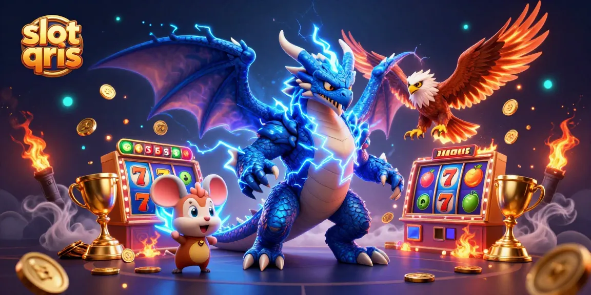 Spin to win with slot qris, featuring dynamic slot reels and engaging game elements in a vibrant casino scene.
