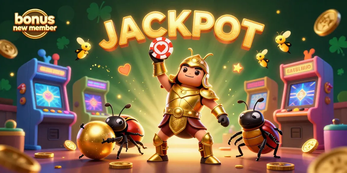 Engage with the bonus new member promotions illustrated in a vibrant 3D casino scene.