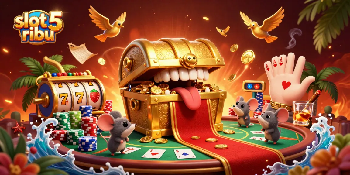 Spin the slot 5 ribu reels of colorful jackpots with dynamic casino treasures and playful characters.