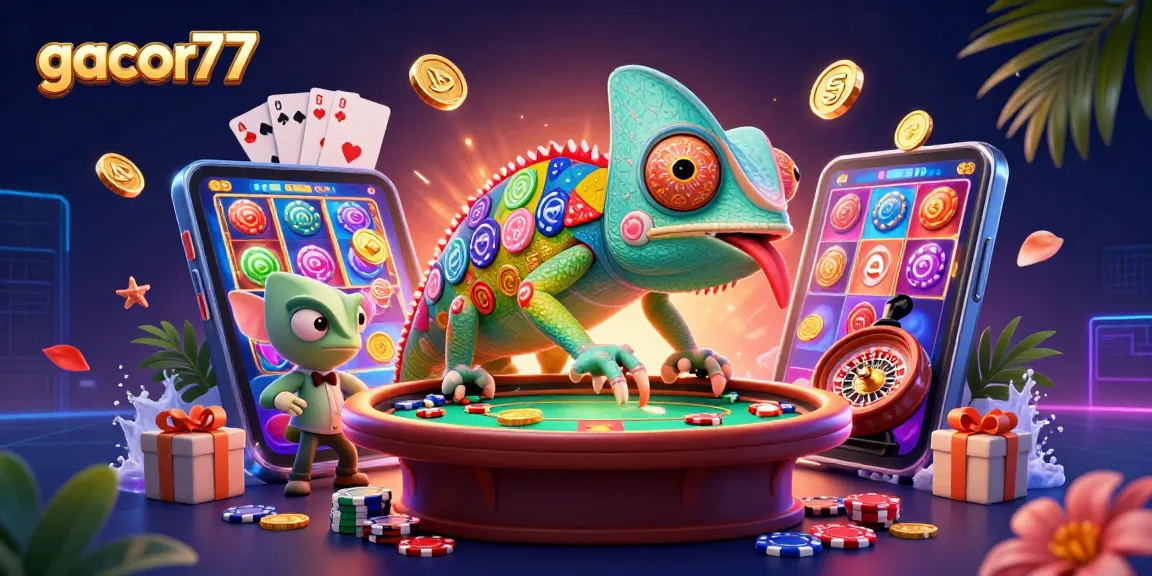 Rasakan keseruan gacor77 dengan ilustrasi kartun kasino super detail yang memikat.
