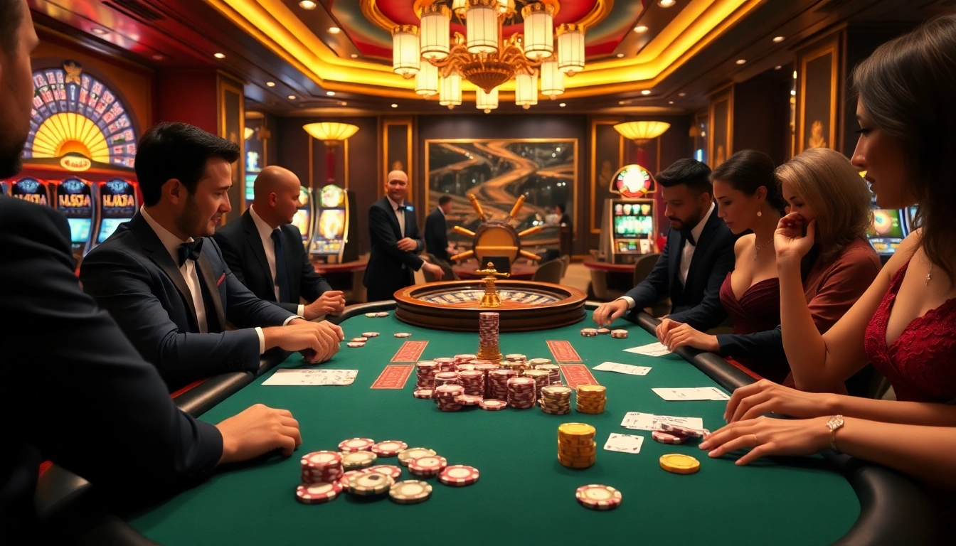 Engage in thrilling games at kk55.group with vibrant casino tables and poker chips.