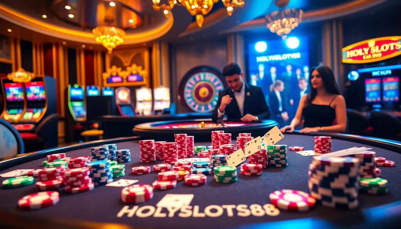 Experience the thrill of winning at HOLYSLOTS88 with engaging online casino gameplay and vibrant visuals.