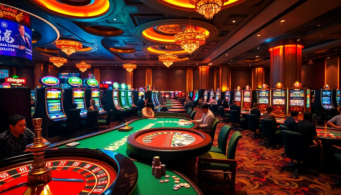 Players enjoying various games at xin88's luxurious casino, highlighting excitement and engagement.