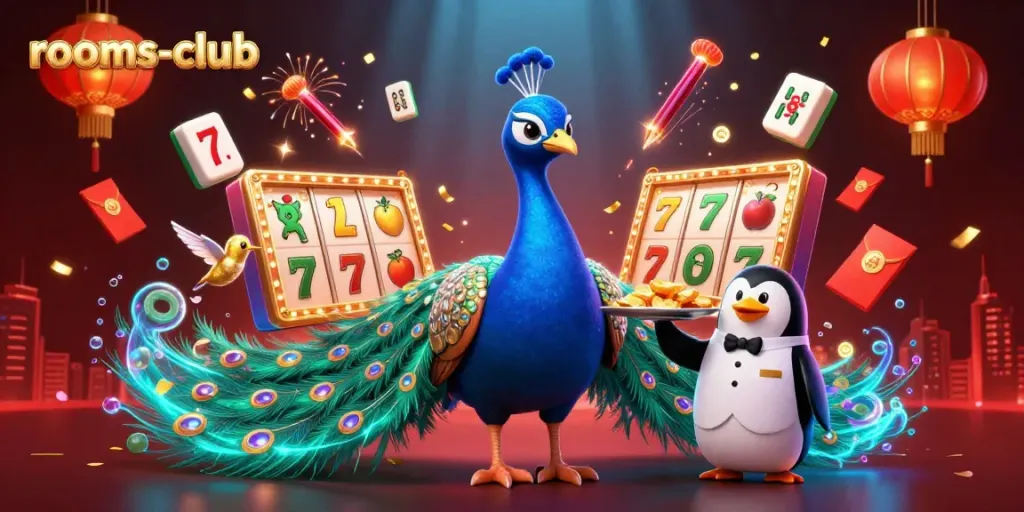 Menangkan jackpot di platform slot online terbaru rooms-club dengan merak, penguin, dan kolibri.