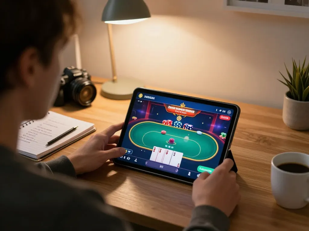 IDNSCORE player strategizing during online poker session showcasing exciting gameplay.