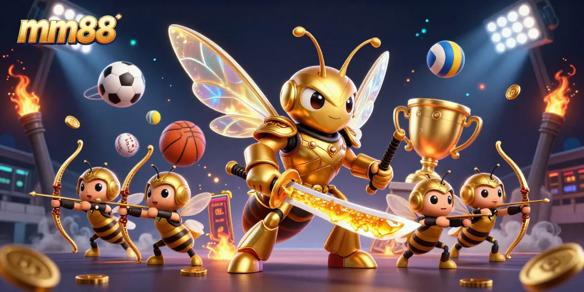 Engage in thrilling gameplay with mm88 as a golden hornet samurai leads the action.