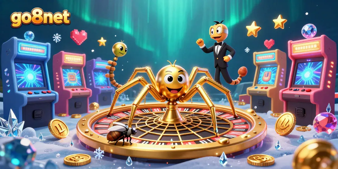Experience the excitement of go8net casino gaming, featuring dynamic characters in a vibrant 3D illustration.