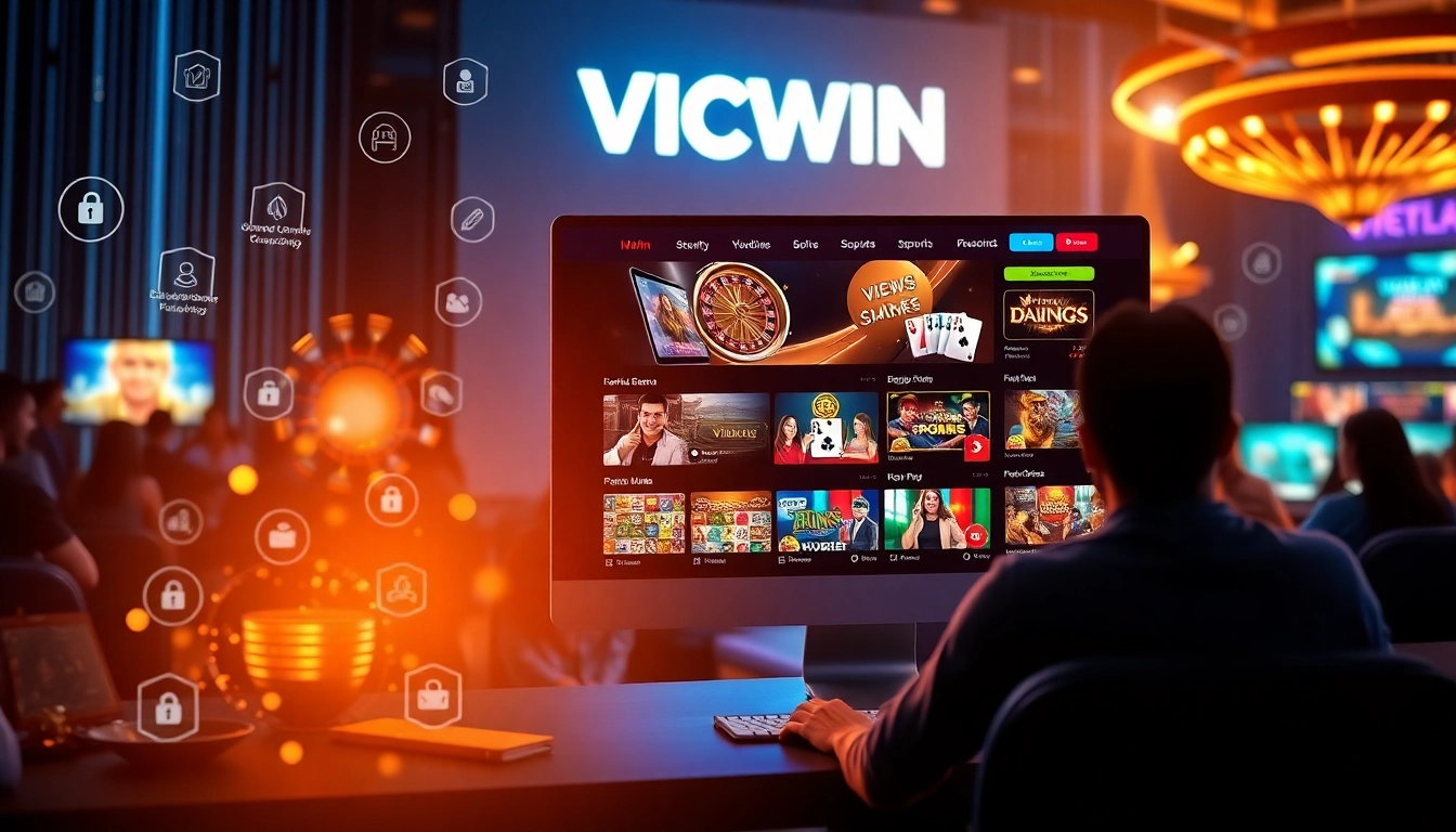 Experience VICWIN's vibrant online gaming platform highlighting security and user satisfaction.