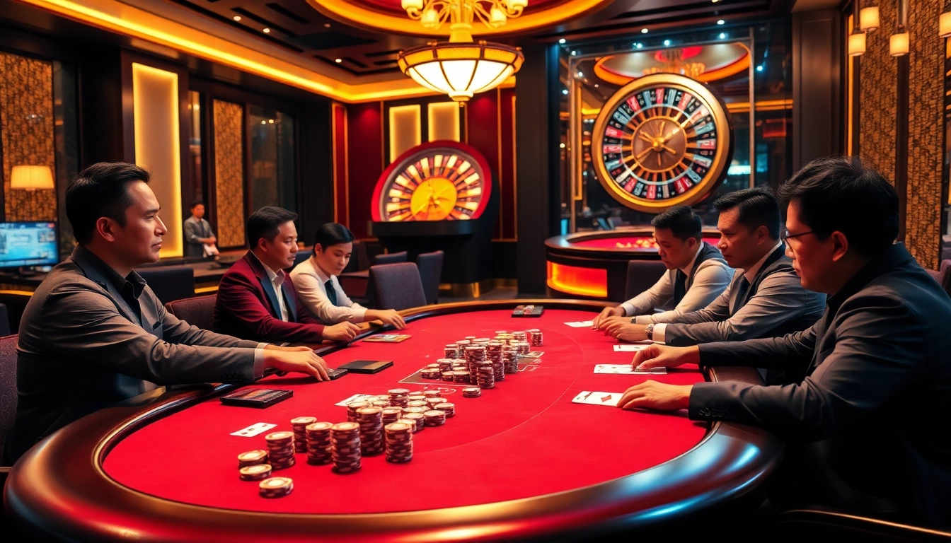 Intensely engaged players at a luxurious poker table, experiencing the excitement of pahala4d.