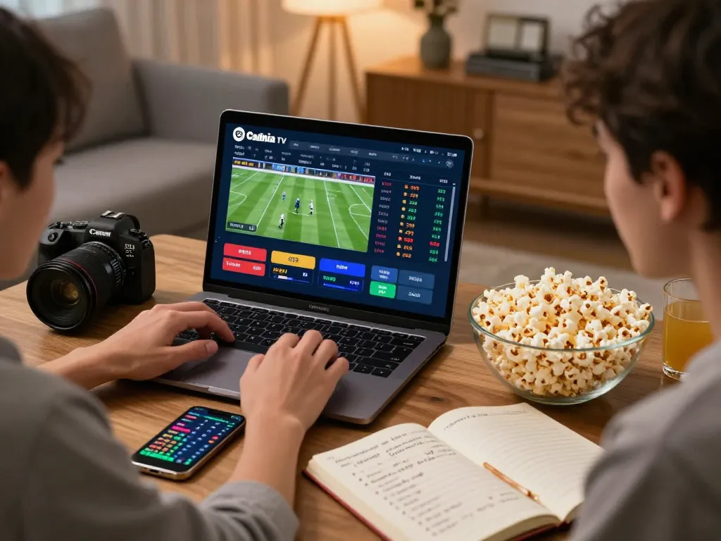 Cakhia TV user engaging with live sports betting from the comfort of home, emphasizing strategic play.