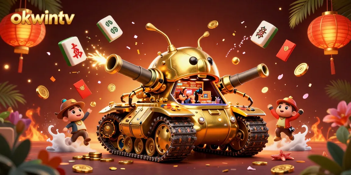 Experience the thrill of sports betting with Okwintv's vibrant casino-themed illustration showcasing dynamic characters and festive elements.