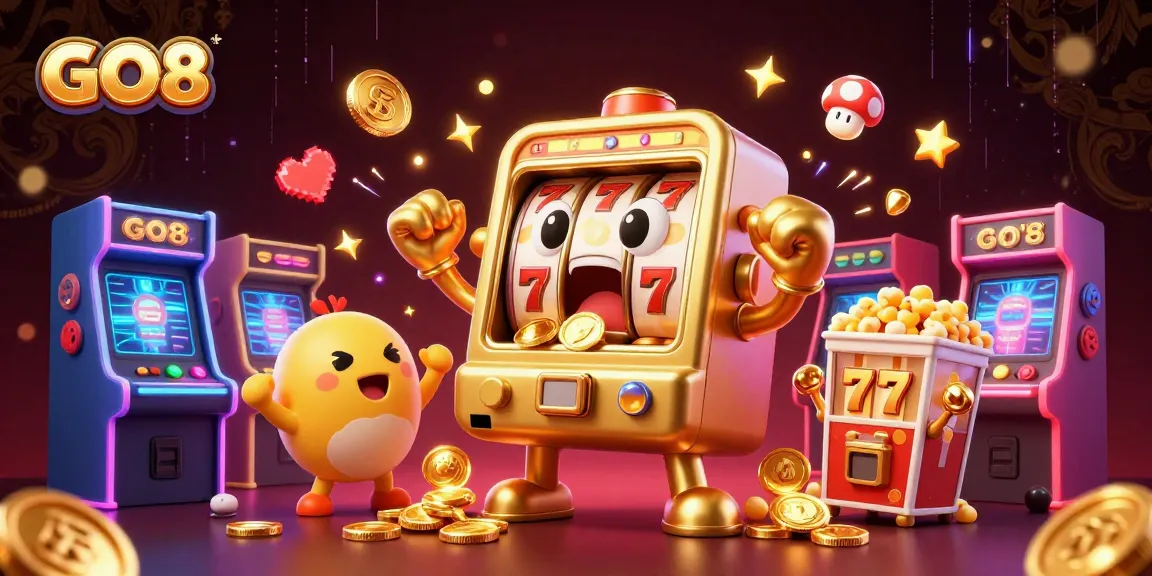 Win big at GO8 with an animated slot jackpot scene filled with excitement and fun!
