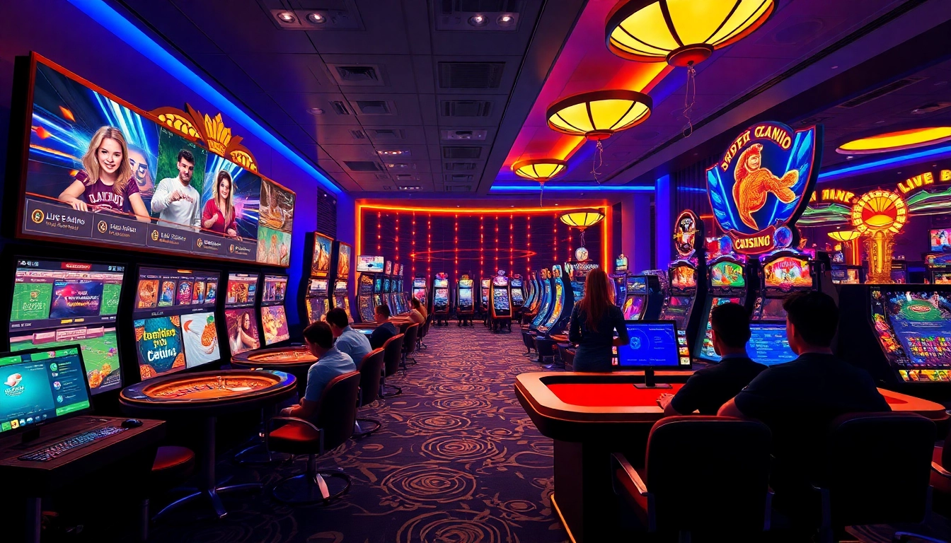 Engaging scene of players enjoying various games at UU88 com, showcasing online betting excitement.