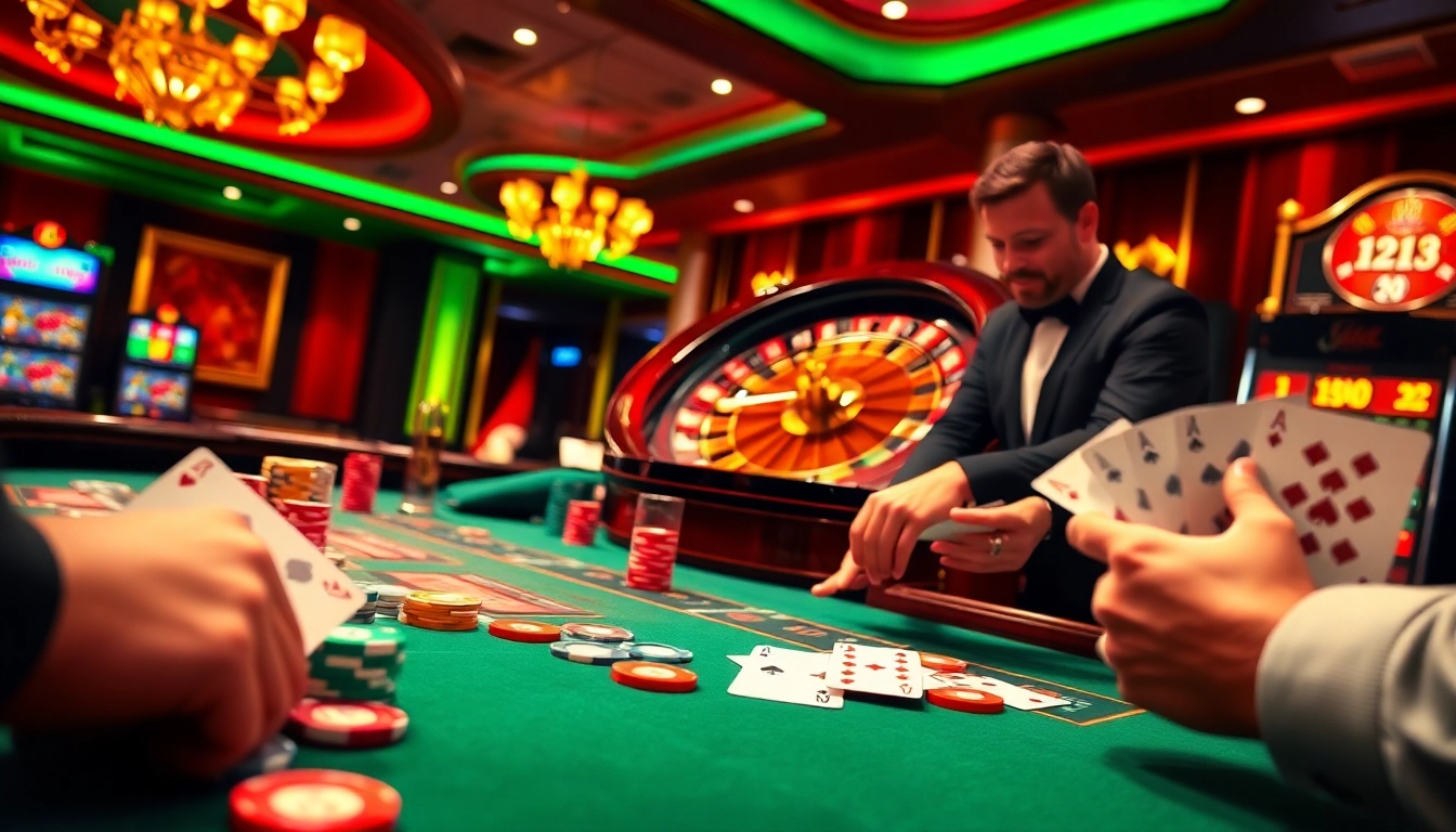Experience thrilling betting action at TR88 casino with vibrant tables and excited players.