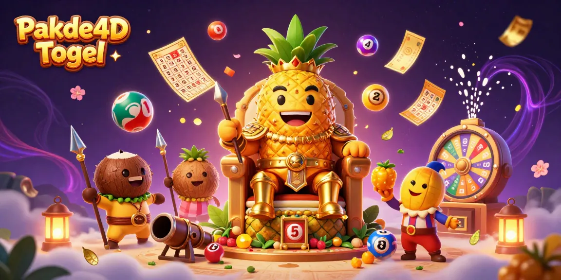 Experience the excitement of Pakde4D Togel with vibrant lottery elements and a captivating 3D scene.