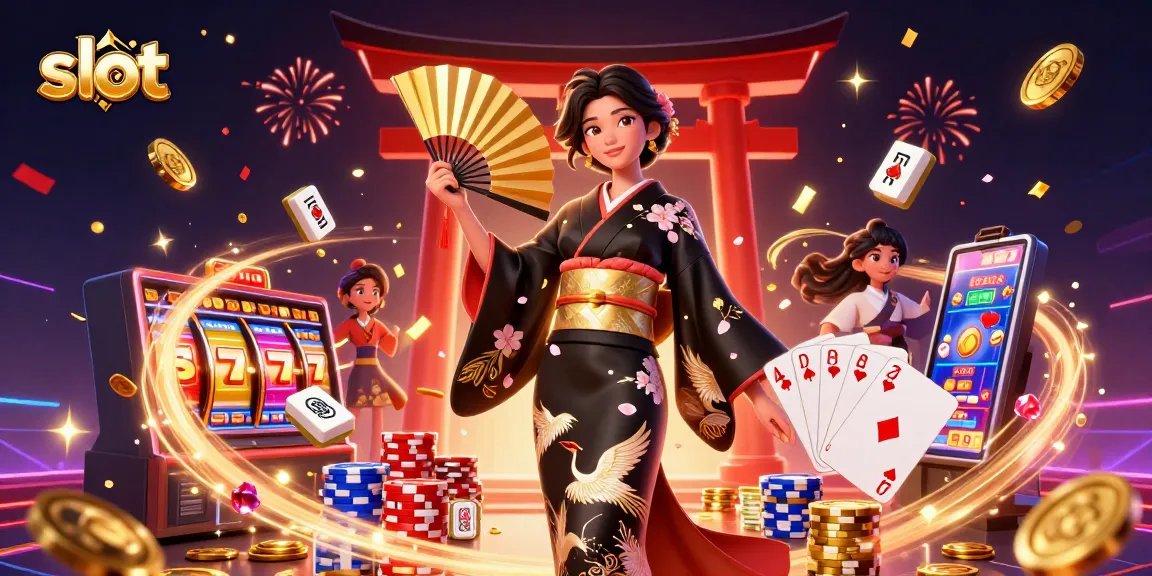 Spin the vibrant slot reels featuring lucky sevens amidst dazzling coins and gems in this casino scene.