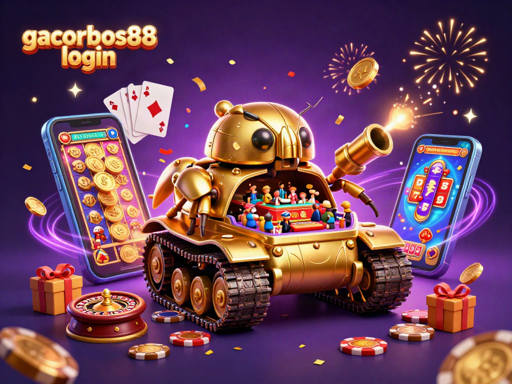 Experience thrilling gameplay with gacorbos88 login featuring a vibrant casino tank illustration.