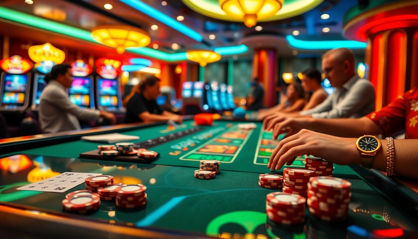 Experience thrilling Xóc Đĩa gameplay at https://xocdia24h.com/ with vibrant casino elements and excited players.