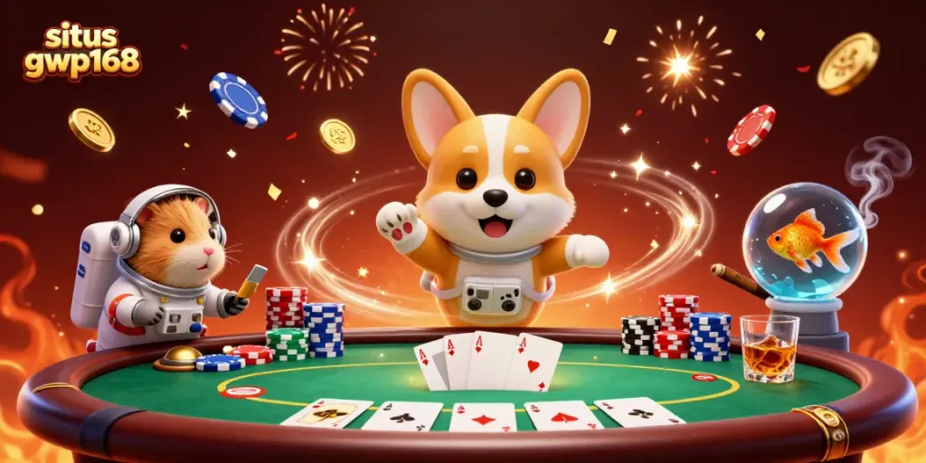 Slot permainan situs gwp168 memberikan keseruan dengan corgi astronaut dan rekan-rekannya dalam kasino luar angkasa.