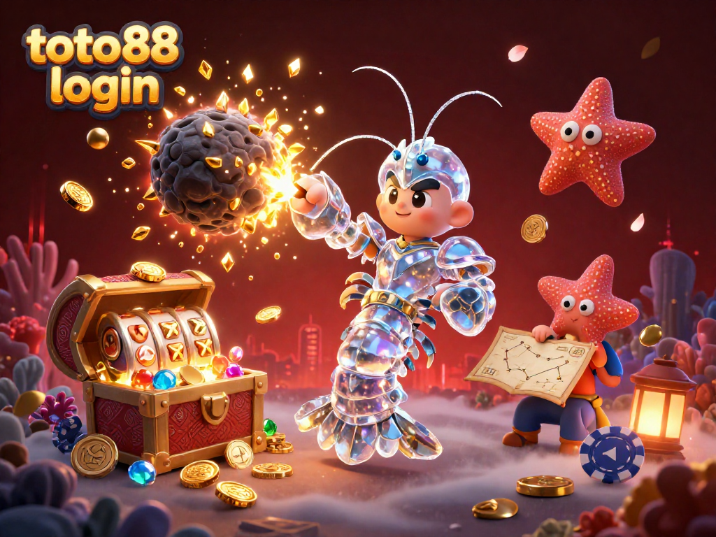 Engage in thrilling gameplay with the vibrant scene of toto 88 login showcasing a galactic samurai hero amidst golden gems and casino elements.